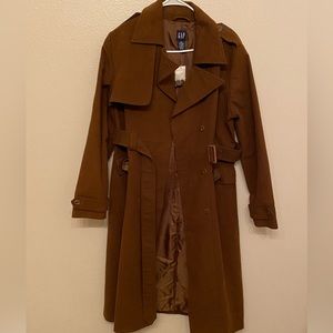 NWT GAP women’s brown trench coat size medium